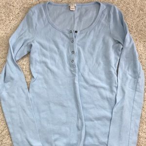 j. crew button up henley long sleeve